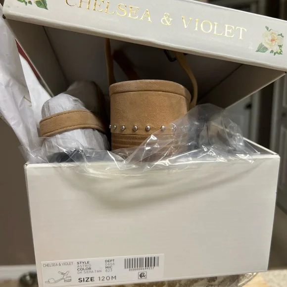 Chelsea & Violet Astrid Nubuck Suede Banded Sandals - Picture 5 of 6